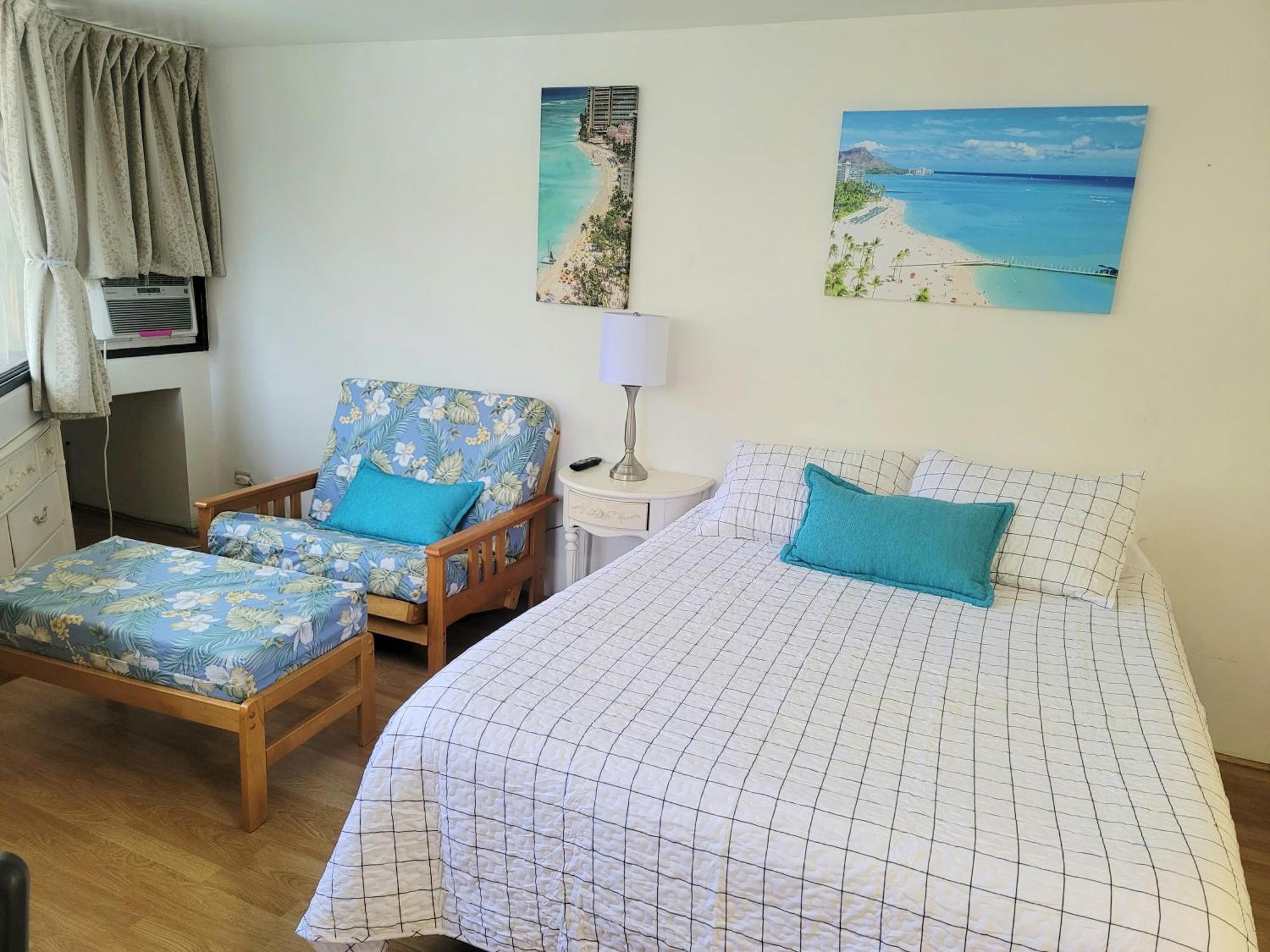 Waikiki Studio Steps To Beach-Mall Free Parking-Wifi ホノルル 部屋 写真