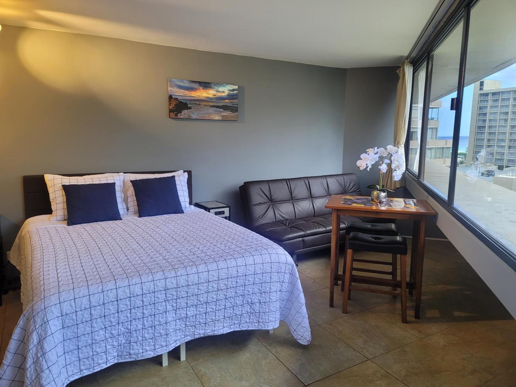 Waikiki Studio Steps To Beach-Mall Free Parking-Wifi ホノルル 部屋 写真